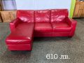 Ъглов кожен диван, снимка 1 - Дивани и мека мебел - 42042381