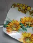 Стъклена фруктиера Слънчоглеи, снимка 4