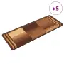 vidaXL Самозалепващи стелки за стълби, 5 бр, 65x21x4 см, кафяви, снимка 1