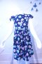 Синя детска рокличка  на цветя от памук., снимка 1 - Детски рокли и поли - 42915836