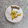 Покемон Пикачу монета / Pokemon Pikachu coin - Silver, снимка 3