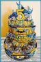 Картонена торта Батман,покани за рожден ден,банери за стена,свирки и др., снимка 1