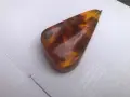 стара голяма, кехлибарена висулка, снимка 5