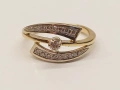 Златен пръстен с брилианти , снимка 2