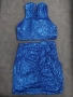 Синъо пайетено комплектче, снимка 2