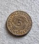 Монета. Германия. 5 райх пфенига. 1925 година., снимка 1