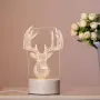 Холограмна 3D LED нощна лампа, 4W, 220V , снимка 3