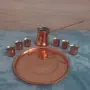 Меден сет за кафе с поднос, джезве и 6 чаши, снимка 1