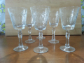 Ретро стъклени чаши гравирани , снимка 10