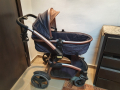 Комбинирана бебешка количка 3 в 1 Carra Tesoro Деним, снимка 2