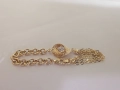 Златна дамска гривна с циркон 1, снимка 4