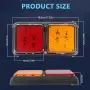 Комплект 2 задни LED светлини за ремарке, 12 V, 24 диода, снимка 3
