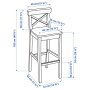 Бял бар стол Инголф 74 см на Икея, снимка 6