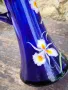 Кана /ваза в синьо ръчно рисувана, снимка 8