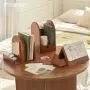 Дървен настолен органайзер Ressence с рафт и чекмедже, снимка 3