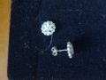 Сребърни обеци с цирконий, снимка 2