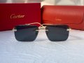 Cartier мъжки слънчеви очила с дървени дръжки, снимка 5