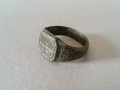 Възрожденски 1891 г. чорбаджийски бронзов пръстен отличен перфектно запазен, снимка 6