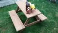 Детска масичка с пейки,кафява - 57 €., снимка 1