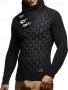 Нов модерен мъжки пуловер с копчета и широка яка, 3цвята - 023, снимка 3
