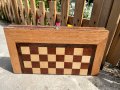 Комплект шах- табла, ръчна изработка от естествен фурнир за ценители !😉, снимка 1 - Шах и табла - 40679714