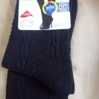 Нови 7/8 дамски чорапи над коляното гетри дебели есен зима 35-38 размер, снимка 2 - Дамски чорапи - 38631107