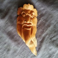 дървена маска, снимка 1 - Антикварни и старинни предмети - 29576356