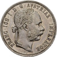 Монета Австрия 1 Флорин 1884 г Франц Йосиф I, снимка 2 - Нумизматика и бонистика - 39688384