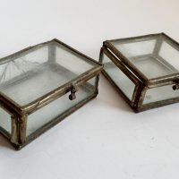 Френски стъклени кутии за бижута, снимка 6 - Други ценни предмети - 37161907