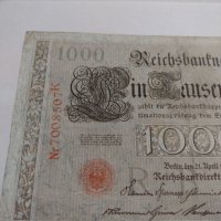 Райх банкнота - Германия - 1000 марки / 1910 година- 17954, снимка 3 - Нумизматика и бонистика - 31034691