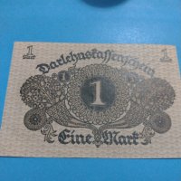 Рядка банкнота една марка 1920 година Германия с червен печат за колекция - 18840, снимка 6 - Нумизматика и бонистика - 31186597