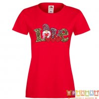 Дамска тениска Свети Валентин Love Gnome Valentine's 12, снимка 4 - Тениски - 35547191