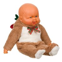 Голяма кукла бебе с коледен костюм на еленче, 50см, снимка 3 - Кукли - 42793345