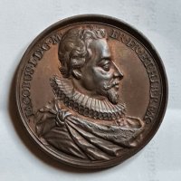 RARE, UK. JAMES 1st. Medal by Jean Dassier 1830 KING & QUEENS , снимка 1 - Нумизматика и бонистика - 31817628