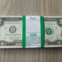 нови банкноти от 2 долара (2 USD), снимка 3 - Нумизматика и бонистика - 38264559