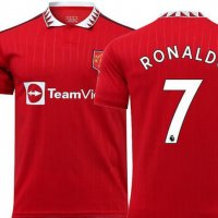 Cr7 Ronaldo Unaited Red And Black Комплект тениска шорти + калци сезон 2023 ново Роналдо / Ronaldo, снимка 1 - Футбол - 36904863