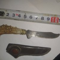 Стар колекционерски нож с кожена кания, снимка 2 - Други ценни предмети - 39191875