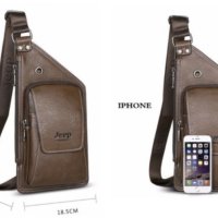мъжка чанта кожена JEEP BULUO паласка за през годи с една презрамка, снимка 11 - Чанти - 42080755