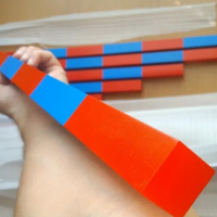 Професионални Монтесори синьо червени Числови пръчки в оригинален Р-Р, снимка 3 - Образователни игри - 36540213