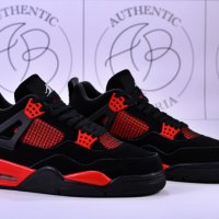 Nike Air Jordan Retro 4 Red Thunder, KAWS, Lightning, снимка 1 - Спортни обувки - 39215141