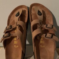 Дамски кожени чехли Birkenstock, снимка 6 - Сандали - 44192830