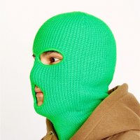 Зимна шапка маска - Green Neon Balaclava, снимка 2 - Шапки - 30397904