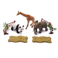 Комплект животни - панда, слон, жираф, снимка 1 - Други - 42835517