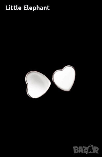 Plein гладки сребърни обеци gently сърца,колекция"Hearts"/нови, снимка 1