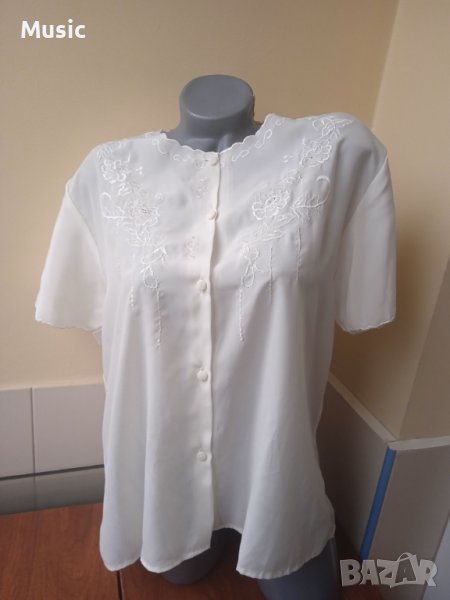 Винтидж / Vintage дамска риза с къс ръкав, снимка 1