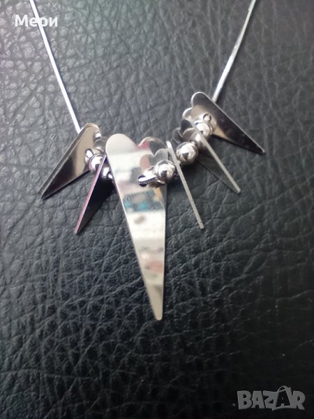 Интересно сребърно колие 40 см., снимка 1