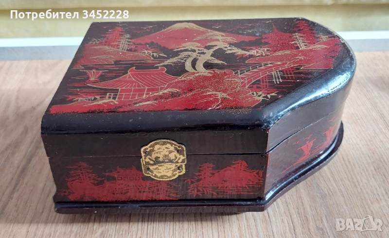 кутия дървена музикална с механизъм за ценители , снимка 1