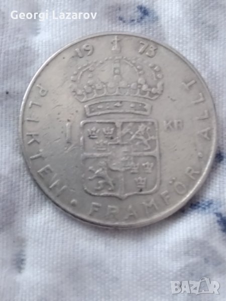 1 крона Швеция 1973, снимка 1