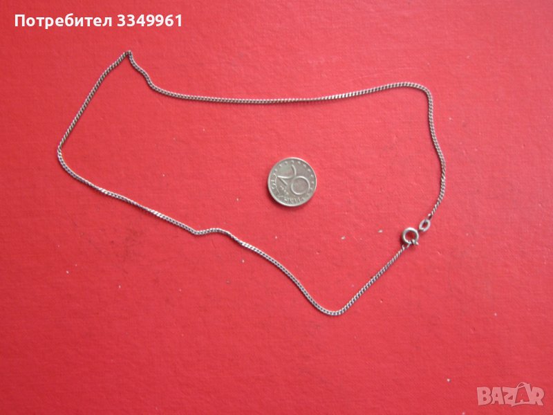 Страхотна сребърна верижка колие 835 ФБМ 10, снимка 1