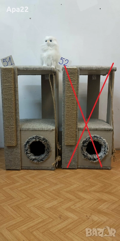 НОВИ 80см сглобени КОТЕШКИ КАТЕРУШКИ С КЪЩИЧКА –   производител ОбленОБЛЕН , снимка 1